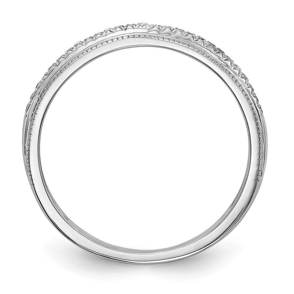 14K Weißgold Ehering mit natürlichen Diamanten