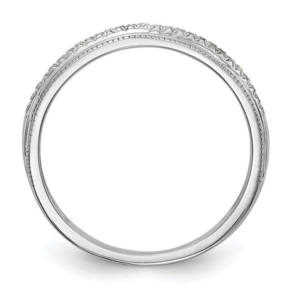 14K Weißgold Ehering mit natürlichen Diamanten