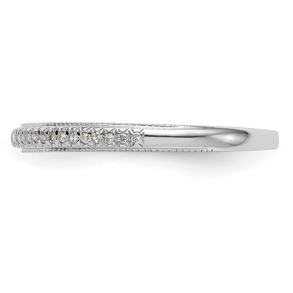 14K Weißgold Ehering mit natürlichen Diamanten