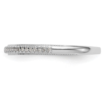 14K Weißgold Ehering mit natürlichen Diamanten