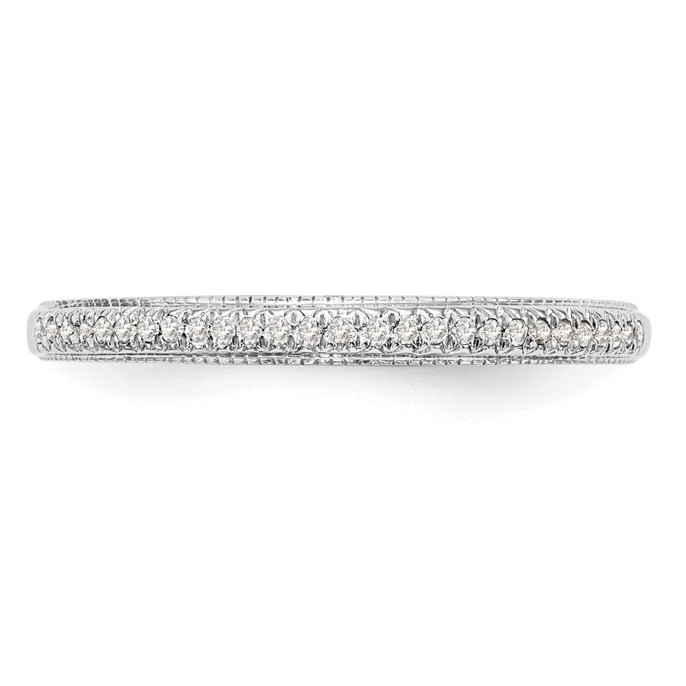 14K Weißgold Ehering mit natürlichen Diamanten