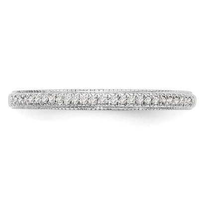 14K Weißgold Ehering mit natürlichen Diamanten