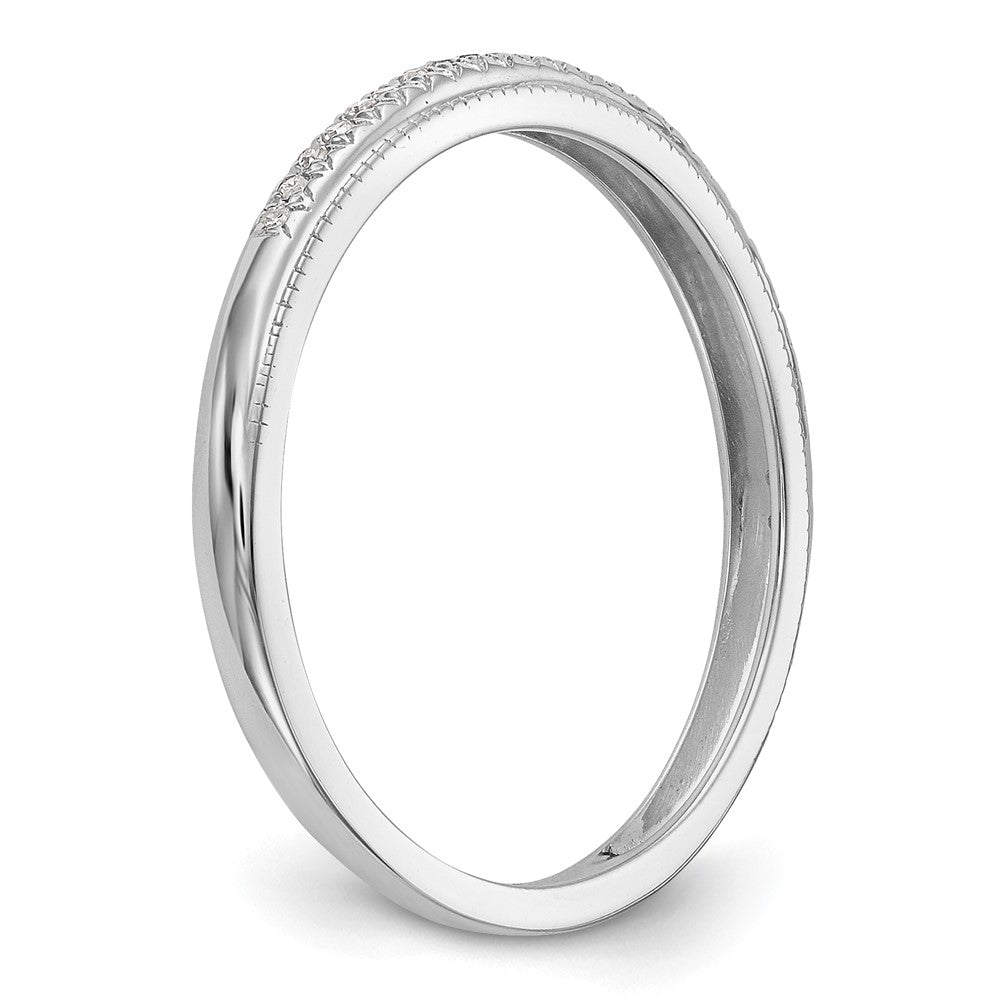14K Weißgold Ehering mit natürlichen Diamanten
