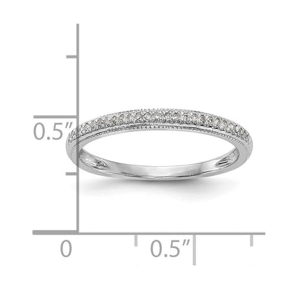 14K Weißgold Ehering mit natürlichen Diamanten
