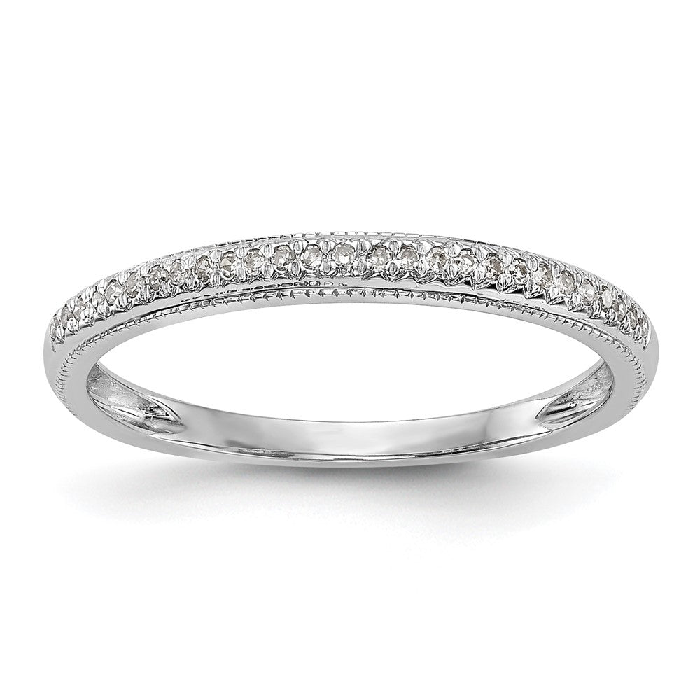 14K Weißgold Ehering mit natürlichen Diamanten