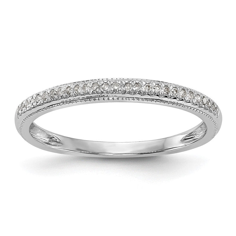 14K Weißgold Ehering mit natürlichen Diamanten