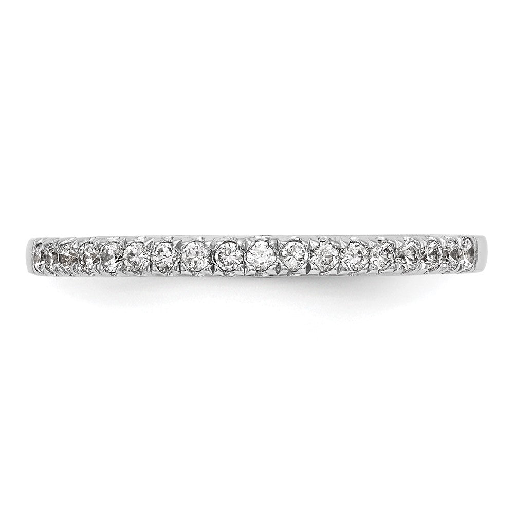 14K Weißgold Ehering mit natürlichen Diamanten