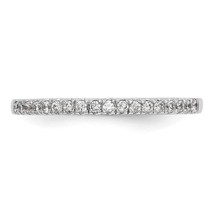 14K Weißgold Ehering mit natürlichen Diamanten