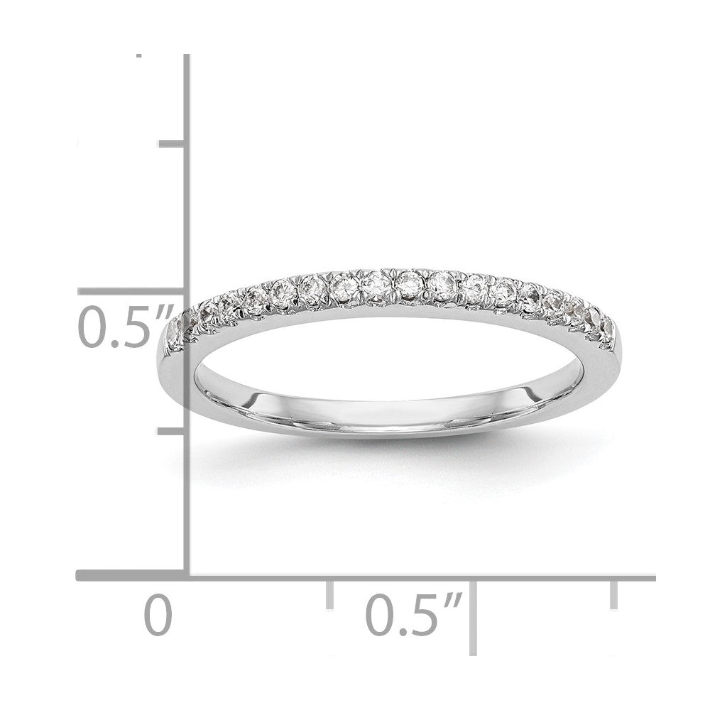 14K Weißgold Ehering mit echten Diamanten