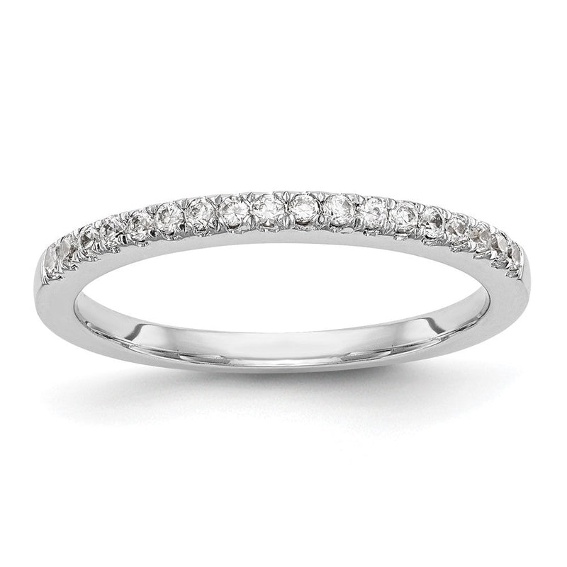 14K Weißgold Ehering mit natürlichen Diamanten