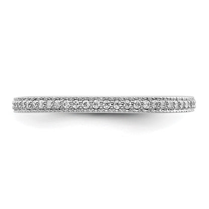 14K Weißgold Diamant-Ehering