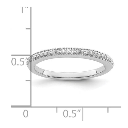 14K Weißgold Diamant-Ehering