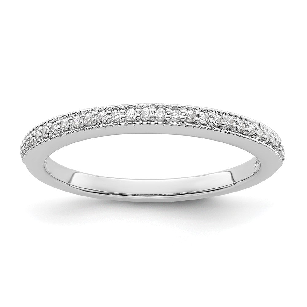 14K Weißgold Diamant-Ehering