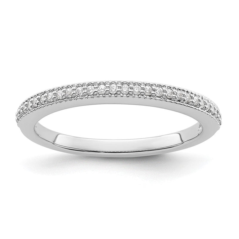 14K Weißgold Diamant-Ehering