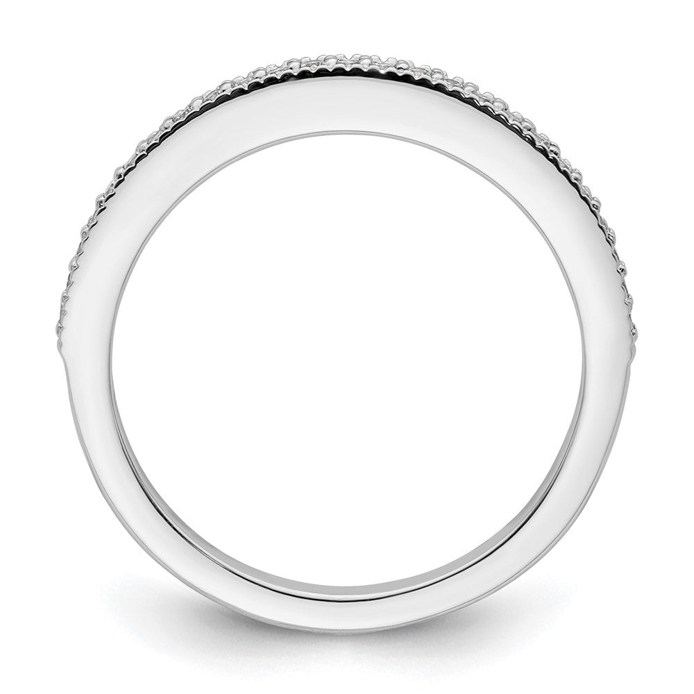 14K Weißgold Diamant-Trauring