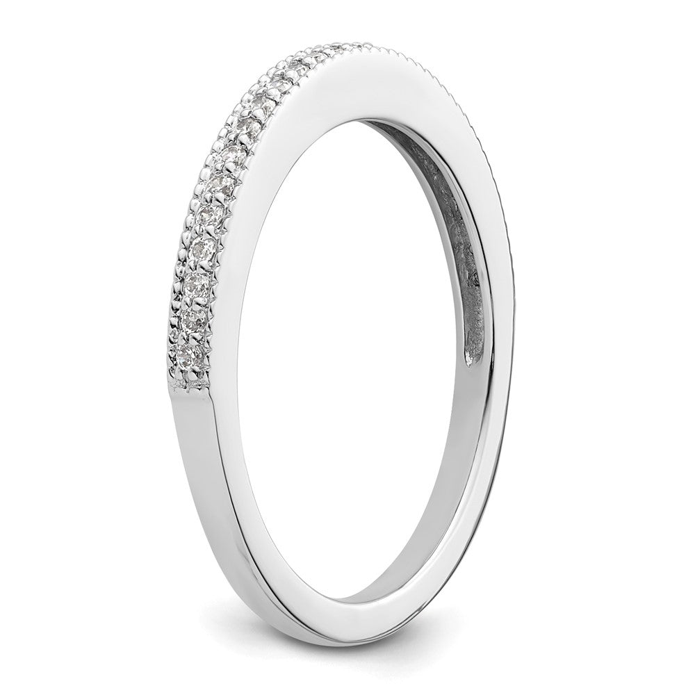 14K Weißgold Diamant-Trauring