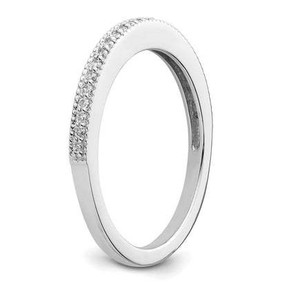 14K Weißgold Diamant-Trauring