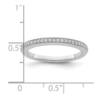 14K Weißgold Diamant-Trauring