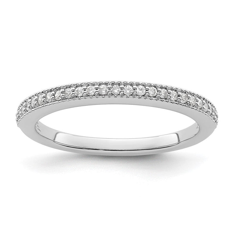 14K Weißgold Diamant-Trauring