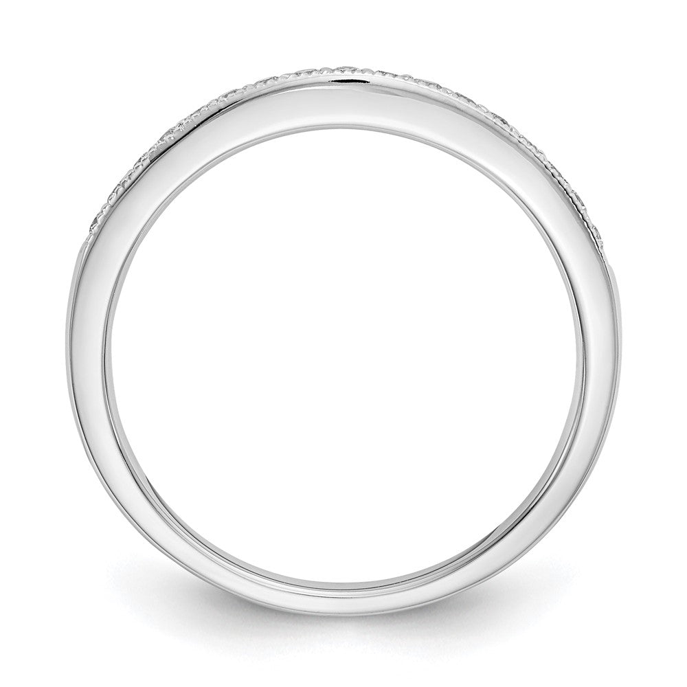 14K Weißgold Ehering mit natürlichen Diamanten
