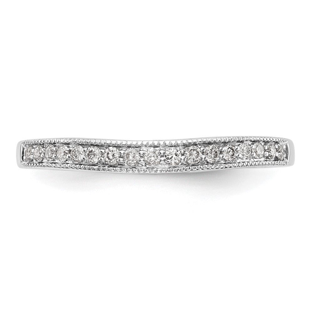 14K Weißgold Ehering mit natürlichen Diamanten