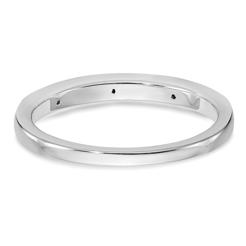 14K Weißgold Ehering mit natürlichen Diamanten