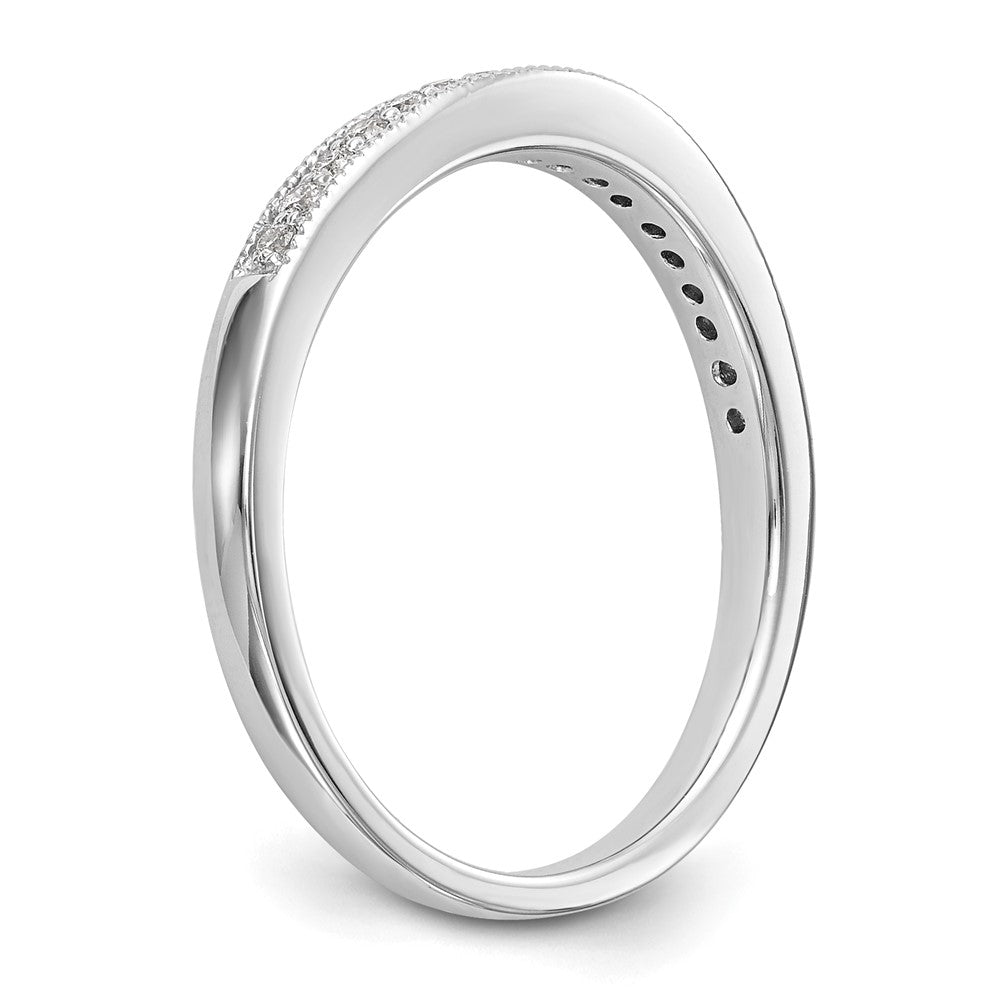 14K Weißgold Ehering mit natürlichen Diamanten