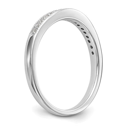 14K Weißgold Ehering mit natürlichen Diamanten