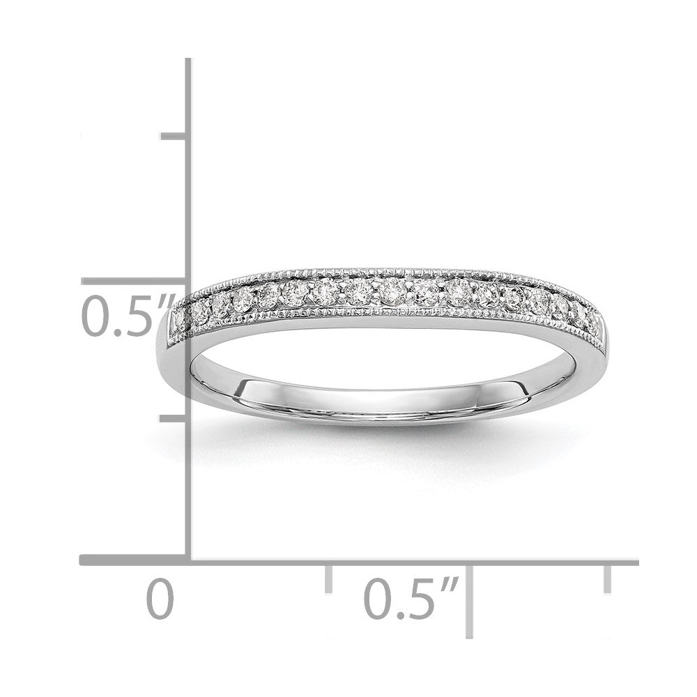 14K Weißgold Ehering mit natürlichen Diamanten