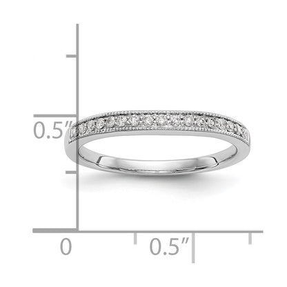 14K Weißgold Ehering mit natürlichen Diamanten