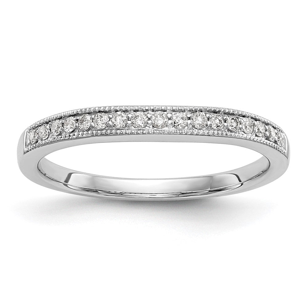 14K Weißgold Ehering mit natürlichen Diamanten