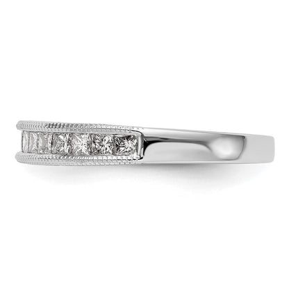 14K Weißgold Ehering mit natürlichen Diamanten