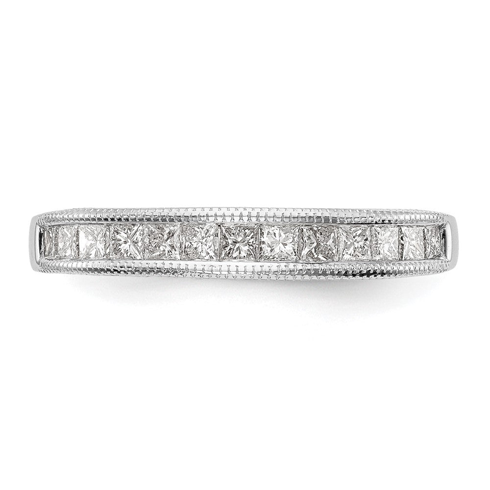 14K Weißgold Ehering mit natürlichen Diamanten