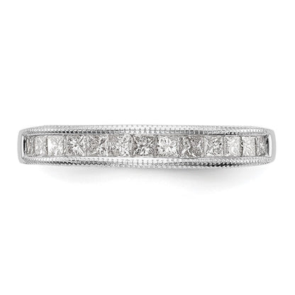 14K Weißgold Ehering mit natürlichen Diamanten