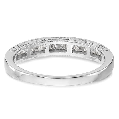 14K Weißgold Ehering mit natürlichen Diamanten