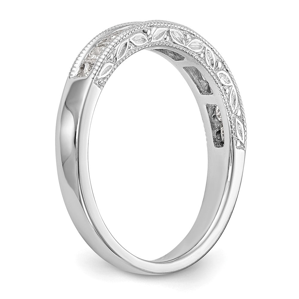14K Weißgold Ehering mit natürlichen Diamanten