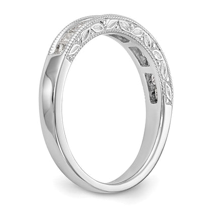 14K Weißgold Ehering mit natürlichen Diamanten