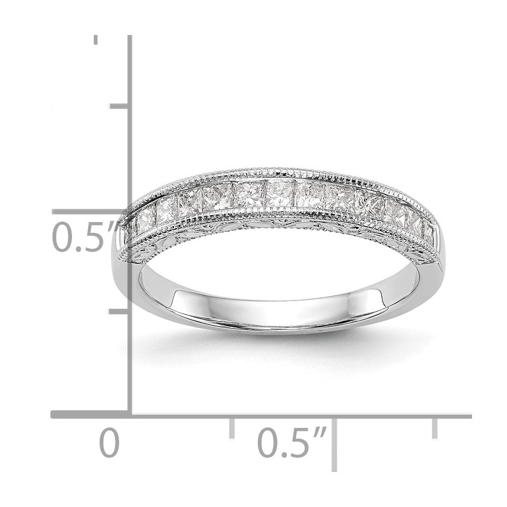14K Weißgold Ehering mit natürlichen Diamanten