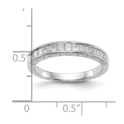 14K Weißgold Ehering mit natürlichen Diamanten