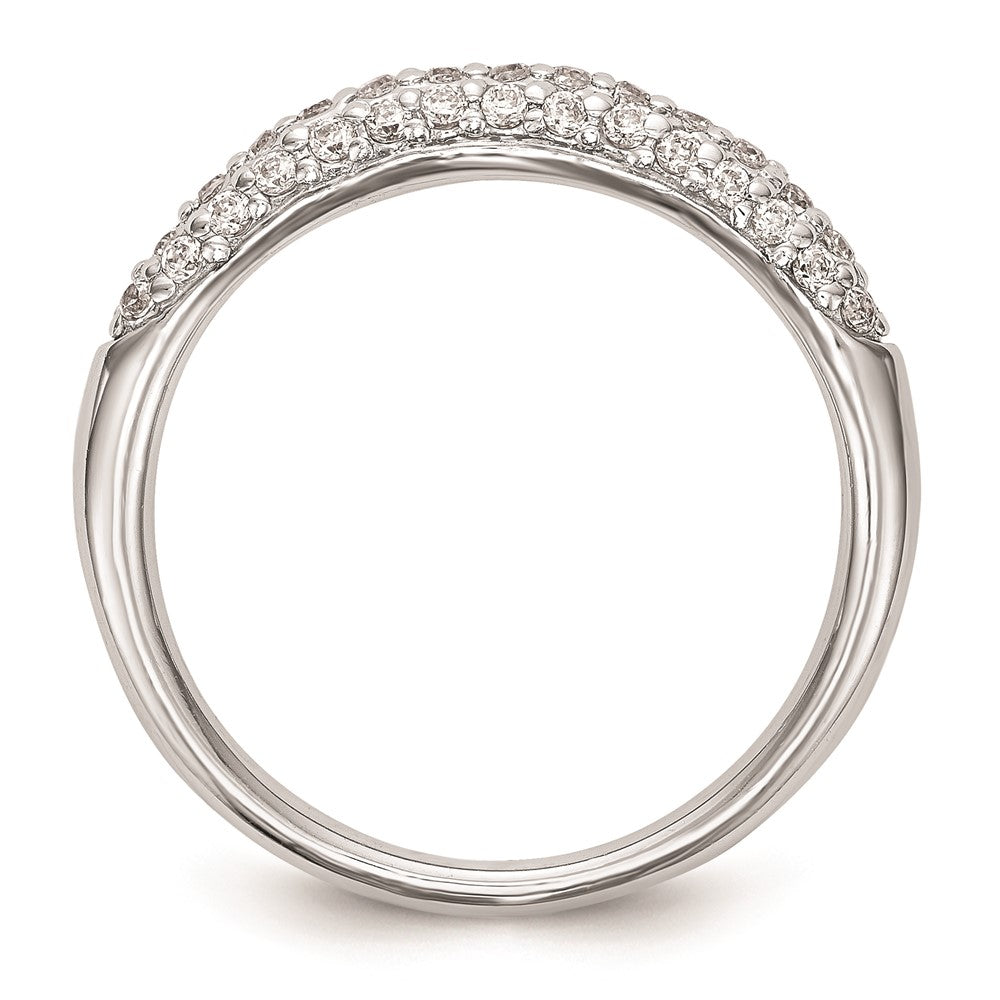 14K Weißgold Ehering mit natürlichen Diamanten