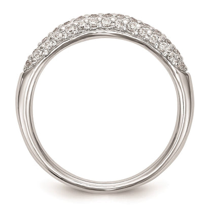 14K Weißgold Ehering mit natürlichen Diamanten