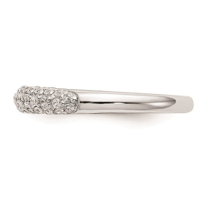 14K Weißgold Ehering mit natürlichen Diamanten