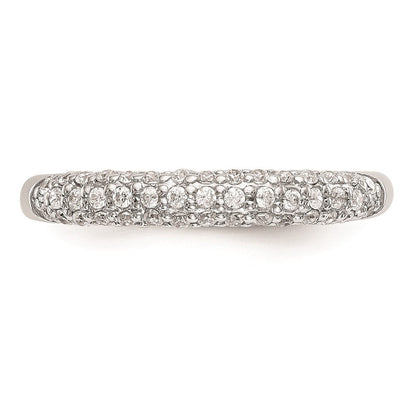 14K Weißgold Ehering mit natürlichen Diamanten