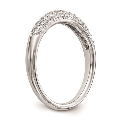 14K Weißgold Ehering mit natürlichen Diamanten