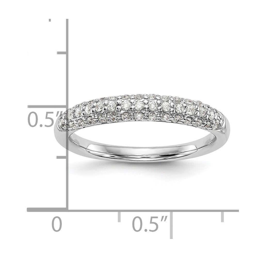 14K Weißgold Ehering mit natürlichen Diamanten