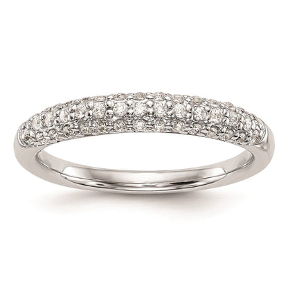 14K Weißgold Ehering mit natürlichen Diamanten