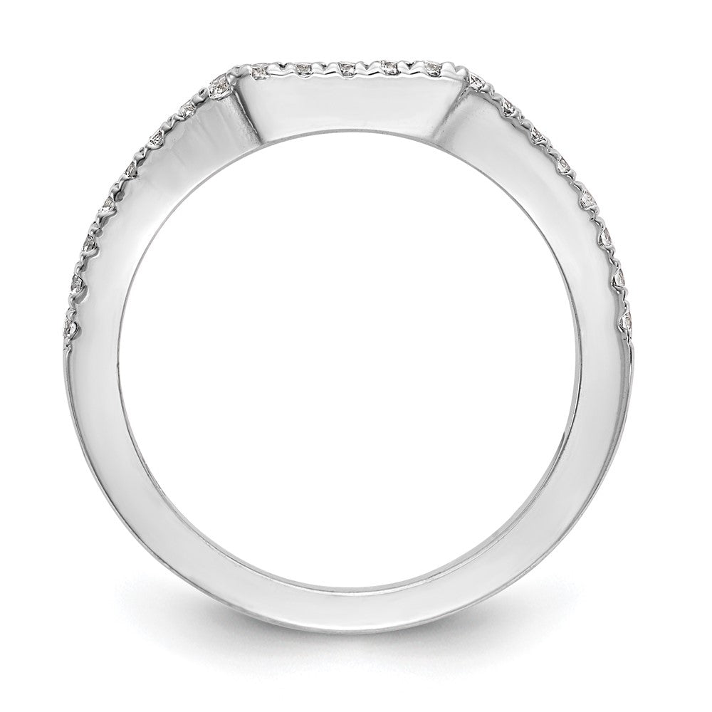 14K Weißgold Ehering mit natürlichen Diamanten