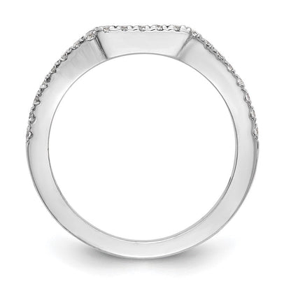 14K Weißgold Ehering mit natürlichen Diamanten