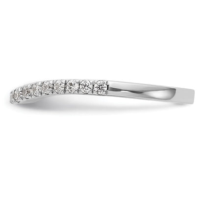 14K Weißgold Ehering mit natürlichen Diamanten