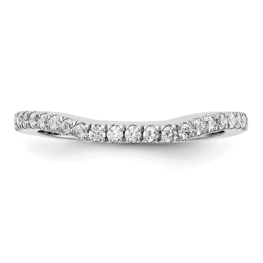 14K Weißgold Ehering mit natürlichen Diamanten